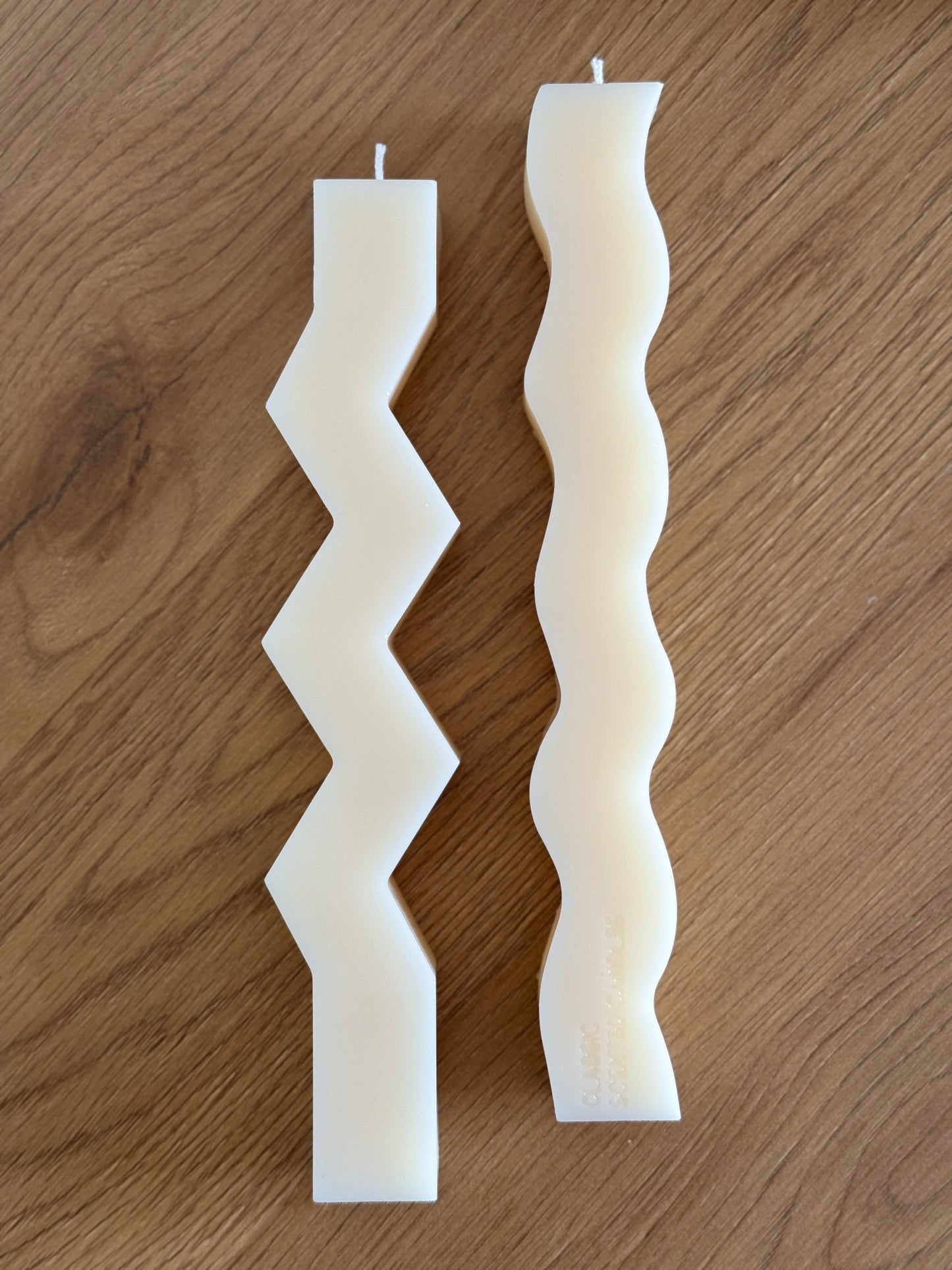 Zigzag & Wave Taper Candle Set