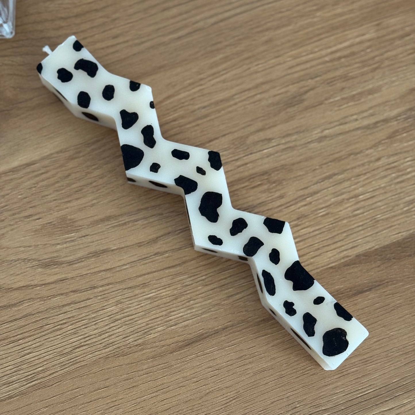 Cow Print Zigzag Soy Candle