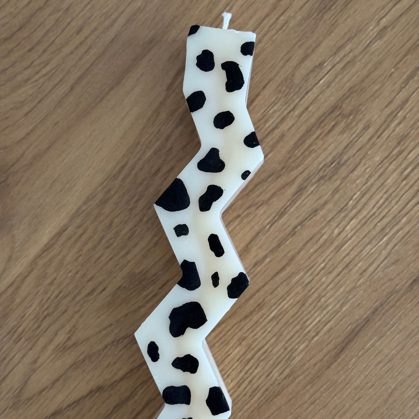 Cow Print Zigzag Soy Candle