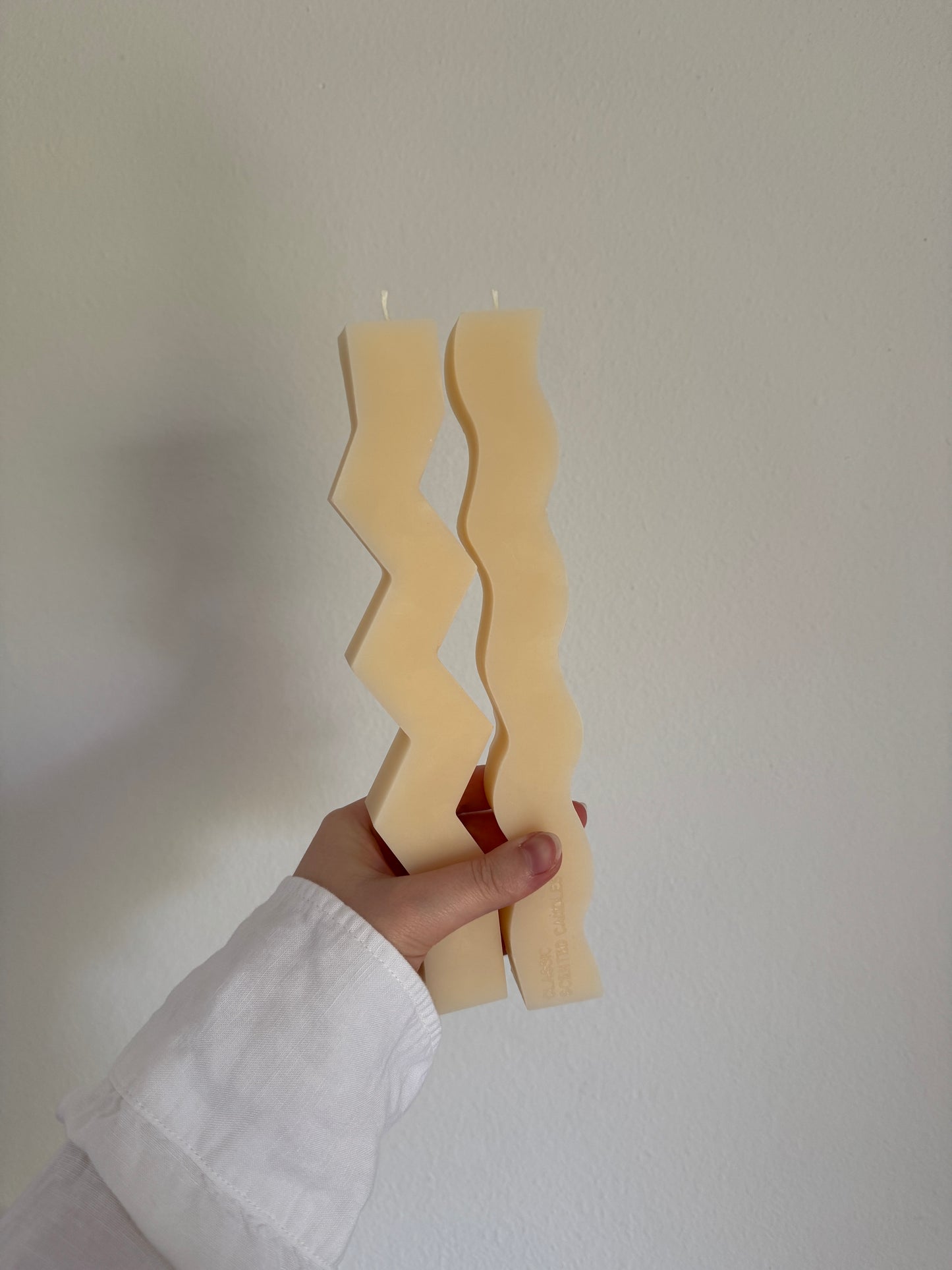 Zigzag & Wave Taper Candle Set