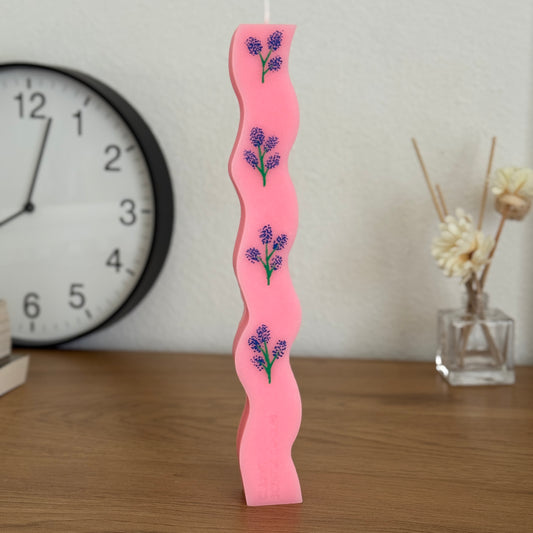 Lavender Floral Curvy Soy Candle