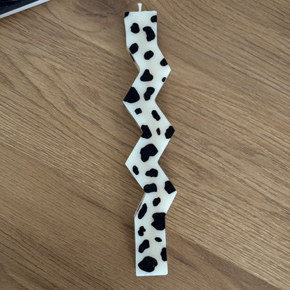 Cow Print Zigzag Soy Candle