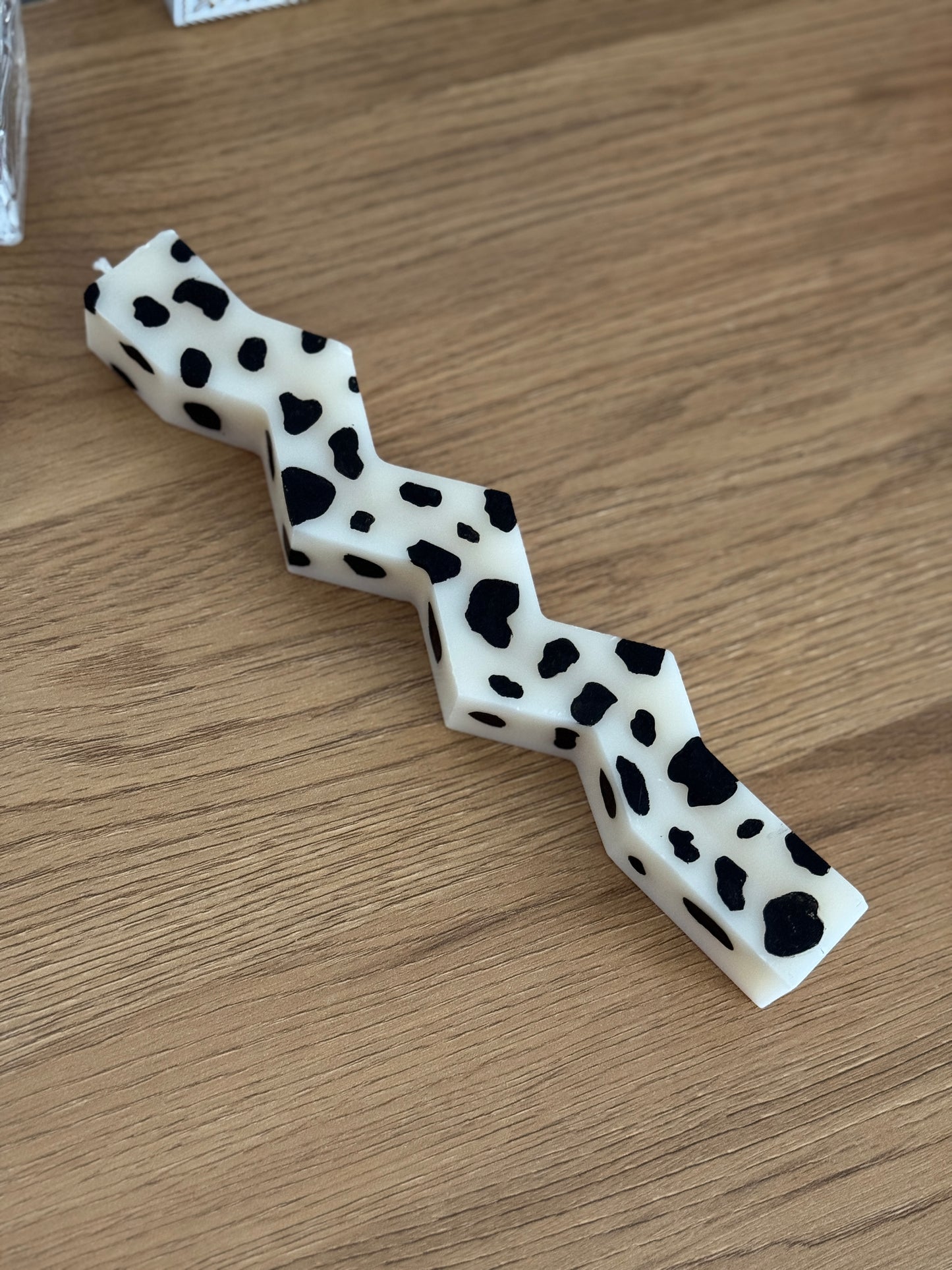 Cow Print Zigzag Soy Candle