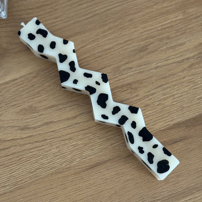 Cow Print Zigzag Soy Candle