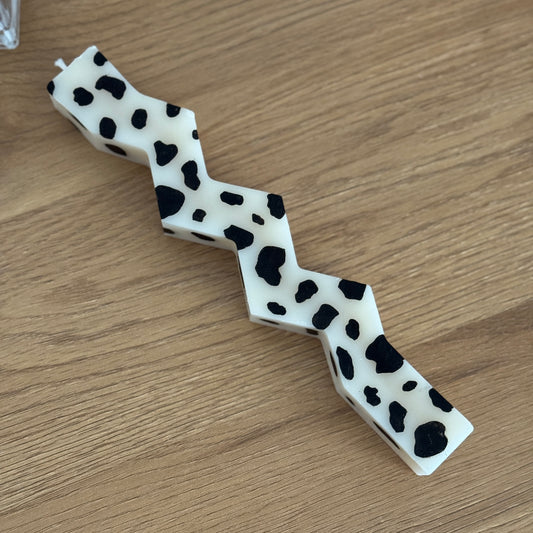 Cow Print Zigzag Soy Candle
